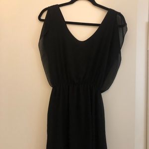 Knee-length vintage black dress
